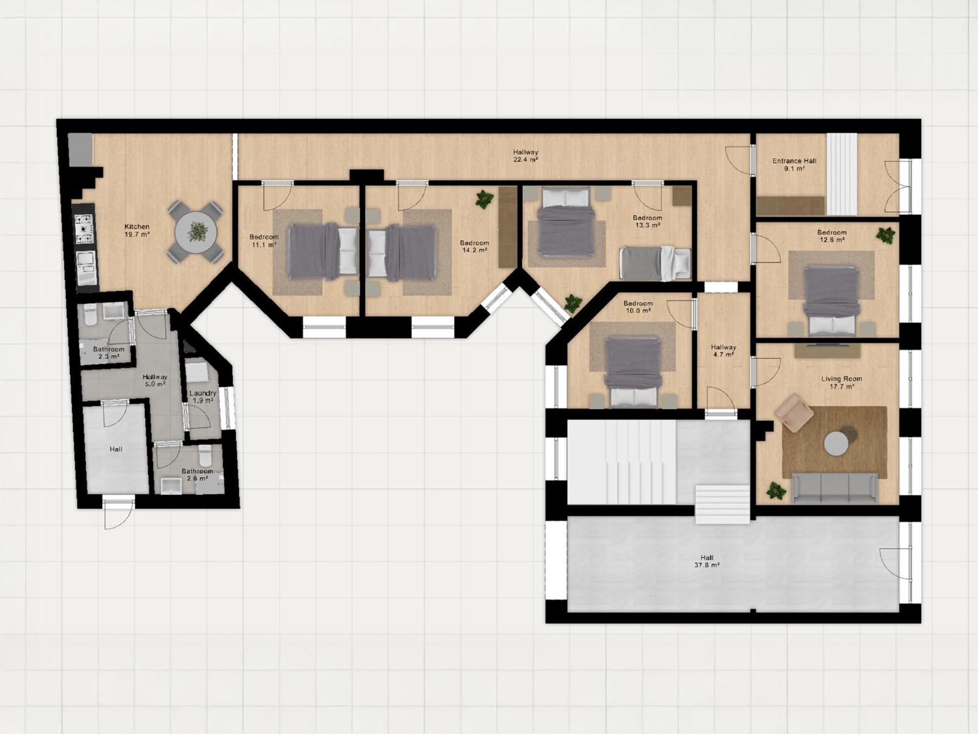 Sanders Noble - Fantastic 4-bdr In The Capital Apartamento Copenhague
